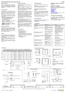 Operating instructions for system-luminaire WSL-PRO  English Caracteristics of analog (1-10V) dimmable luminaires