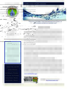 Summer 2014 Newsletter  A	public	service	to	the	HVL	community Hidden	Valley	Lake	Community	Services	District