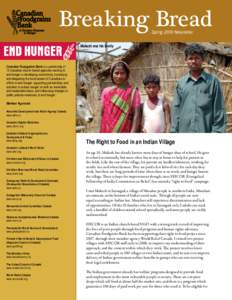 Breaking Bread Spring 2009 Newsletter Mukesh and his family  Canadian Foodgrains Bank is a partnership of