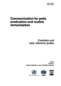 WHO/POLIO[removed]ORIGINAL: ENGLISH DISTR.: GENERAL Communication for polio eradication and routine