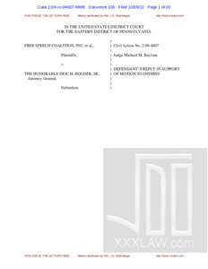 Case 2:09-cvMMB Document 105 FiledPage 1 of 20 PAID FOR BY THE US TAXPAYERS Merely distributed by Atty. J.D. Obenberger  http://www.xxxlaw.com