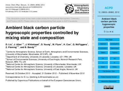 Atmospheric Chemistry and Physics Discussions  |