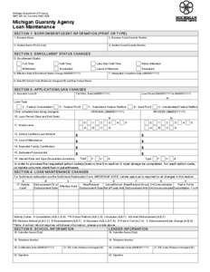 Reset Form Michigan Department of Treasury[removed]); Formerly MGA 1520 Michigan Guaranty Agency Loan Maintenance