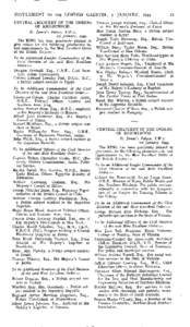 SUPPLEMENT TO THE LONDON GAZETTE, i JANUARY, 1944 CENTRAL CHANCERY OF THE ORDERS OF KNIGHTHOOD.