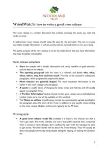 Microsoft Word - News Releases fact sheet