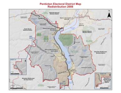 Penticton Electoral District Map Redistribution 2008 Trepanier Provincial Park  97C