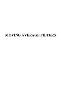 MOVING AVERAGE FILTERS  Stochastic processes