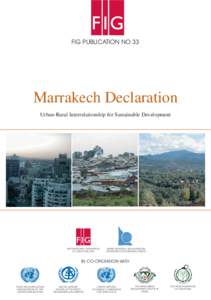 FIG PUBLICATION NO 33  Marrakech Declaration Urban-Rural Interrelationship for Sustainable Development  INTERNATIONAL FEDERATION