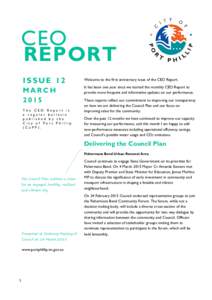 CEO REPORT ISSUE 12 MARCH 2015 The CEO Report is