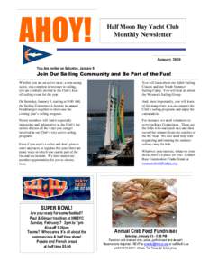 AHOY!  Half Moon Bay Yacht Club Monthly Newsletter