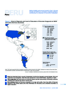 Peru  Political stability and economic growth in Peru in the last decade are leading to a change in migration patterns, contributing to a reduction in the level of emigration.