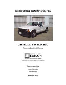 Chevrolet S-10 Performance Characterization