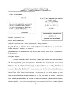 NOT FOR PUBLICATION WITHOUT THE APPROVAL OF THE COMMITTEE ON OPINIONS JAMES SCHROEDER, Plaintiff,  SUPERIOR COURT OF NEW JERSEY