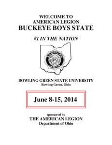 WELCOME TO AMERICAN LEGION BUCKEYE BOYS STATE #1 IN THE NATION