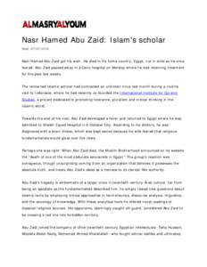 Microsoft Word - Almasryalyoum_Nasr-Islam-s_scholar.doc