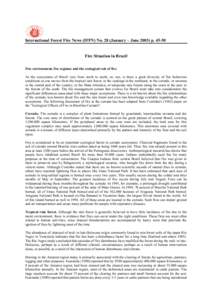 Neotropic / Wildfires / Occupational safety and health / Regions of South America / Biodiversity hotspots / United States Forest Service / Cerrado / Deforestation in Brazil / Forest / Systems ecology / Forestry / Environment