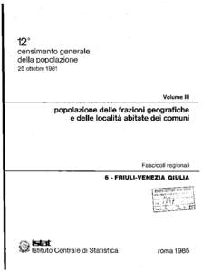 12° censimento generale della popolazione