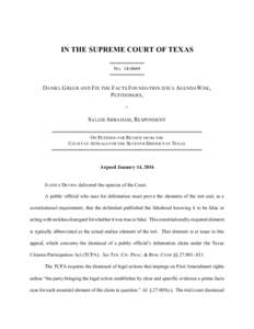 IN THE SUPREME COURT OF TEXASNO