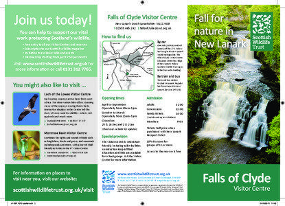 Join us today!  Falls of Clyde Visitor Centre