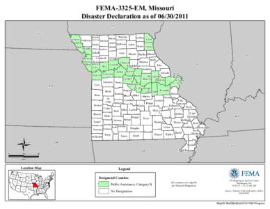 FEMA-3325-EM, Missouri Disaster Declaration as of[removed]IA NE  Schuyler
