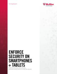 Technology Blueprint  Enforce Security on Smartphones + Tablets