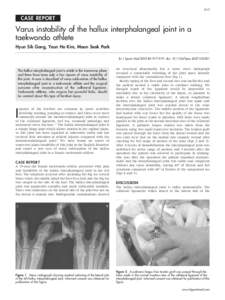 917  CASE REPORT Varus instability of the hallux interphalangeal joint in a taekwondo athlete