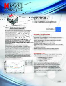 EpiSensor 2 Force Balance Accelerometer EpiSensor 2: The Ultra-High Performance at Low Power! Seismic Strong Motion Accelerometer