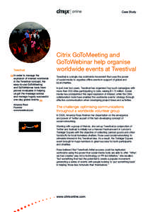 Twestival GoToMeeting GoToWebinar Case Study