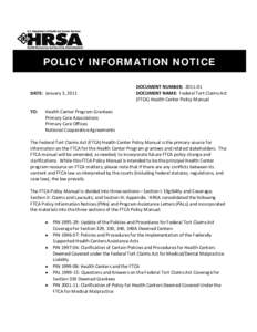 Policy Information Notice[removed]Updated March 2014)