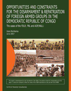 Copyright © 2007 Multi-Country Demobilization and Reintegration Program The World Bank