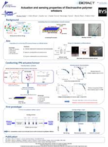 Actuation and sensing properties of Electroactive polymer whiskers Nicolas Festin1,2, Cédric Plesse2, Josselin Lou1, Claude Chevrot2, Dominique Teyssié2 , Patrick Pirim1, Frédéric Vidal2 Background S