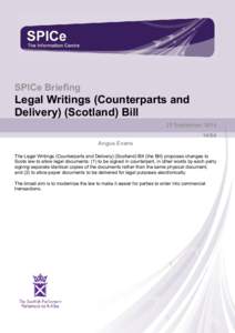 Legal Writings (Counterparts and Delivery) (Scotland) Bill