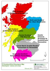 North Scotland E.ON Climate & Renewables North east Scotland Fred. Olsen Renewables