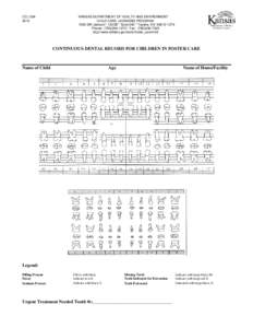 CCL[removed]KANSAS DEPARTMENT OF HEALTH AND ENVIRONMENT CHILD CARE LICENSING PROGRAM 1000 SW Jackson * CSOB * Suite 200 * Topeka, KS[removed]