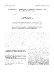 Journal of Personality and Social Psychology 2003, Vol. 84, No. 2, 296 –309 Copyright 2003 by the American Psychological Association, Inc/$12.00 DOI: 