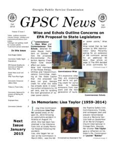 Georgia Public Service Commission  Fall[removed]GPSC News