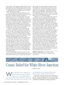 Cultural economics / White River Junction /  Vermont / Center for Cartoon Studies / Savannah /  Georgia / New England / Vermont / Gentrification / Creative class / Cambridge /  Massachusetts / Georgia / Geography of the United States / Urban economics