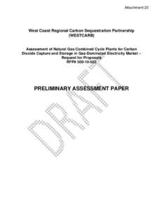 Attachment 20   West Coast Regional Carbon Sequestration Partnership (WESTCARB)