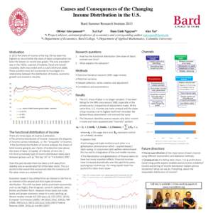 Causes and Consequences of the Changing Income Distribution in the U.S. Bard Summer Research Institute 2013 Olivier Giovannonia,b Lei Lub Dam Linh Nguyenb,c