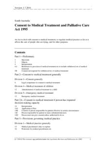 Consent to Medical Treatment and Palliative CareAct 1995