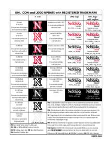 UNL icon and logo update with registered Trademark N icon N is cmyk[removed]To be used when placing logo on