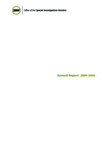 Annual Report 2009–2010  1 Introduction