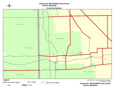 WisDOT Local Connecting Highway Map