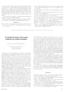 Physical studies of firn and ice cores on the Siple Coast clearly are of interest in understanding processes occurring in and adjacent to ice streams and in interpreting geophysical data collected on the ground and from 