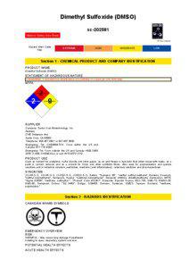 Dimethyl Sulfoxide (DMSO) sc[removed]Material Safety Data Sheet