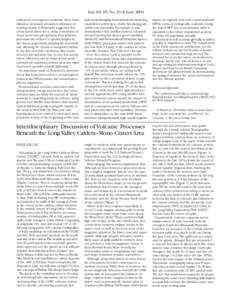 Eos,Vol. 85, No. 23, 8 June 2004 enhanced convergence, boundary layer destabilization, increased aerosols, or alteration of existing storms. D. Rosenfeld suggested that urban particulates act to delay conversion of cloud