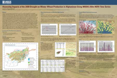 Assessing Impacts of the 2008 Drought on Winter Wheat Production in Afghanistan Using MODIS 250m NDVI Time Series Budde, M.E.1, J. D. Rowland2, and J.P. Verdin3 U.S. Geological Survey (USGS) Earth Resources Observation a