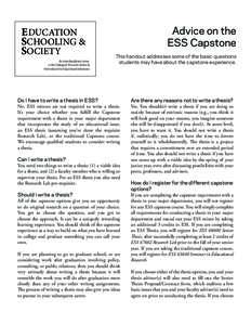 E DUCATION SCHOOLING & SOCIETY An interdisciplinary minor in the College of Arts and Letters & the Institute for Educational Initiatives