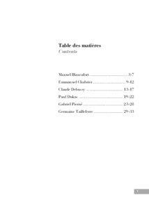 Table des matières Contents