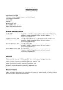 Microsoft Word - roger wilkins cv 2014.docx